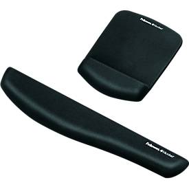Fellowes Toetsenbord-polssteun en muismat-polssteun PlushTouch - zwart - voordeelset