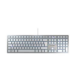 Cherry toetsenbord KC 6000 Slim, QWERTZ, 105 + 6 toetsen, Status leds voor CAPS LOCK, NUM & SCROLL, zilver