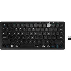 Kensington Toetsenbord  Multi-Device Dual Wireless, compact, tot 3 eindapparaten, draadloos, Windows & Mac, B 310 x D 140 x H 35 mm, zwart
