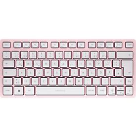 Cherry Bluetooth toetsenbord  KW 7100 Mini BT  Blossom, QWERTZ, multi-apparaat, compact formaat, incl. draagtas
