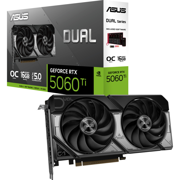 ASUS DUAL GeForce RTX 5060 Ti OC 16G grafische kaart