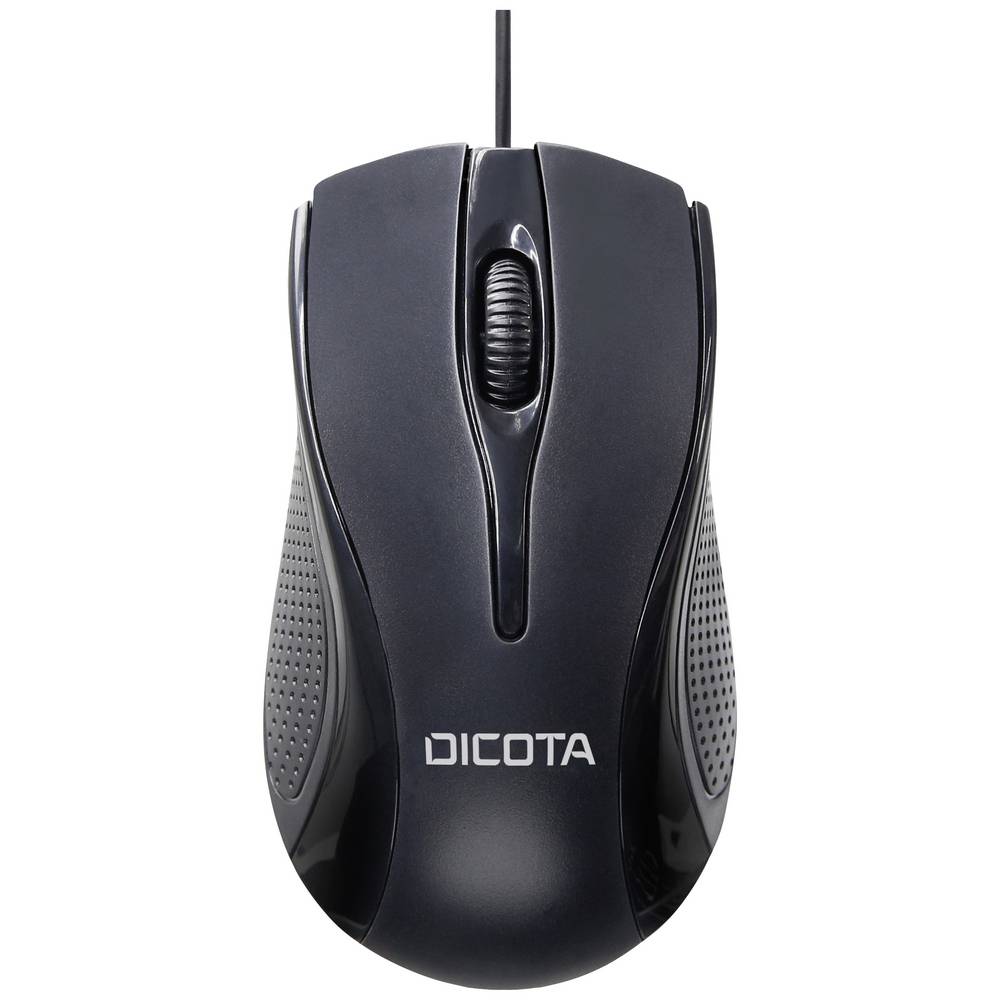 Dicota Muis USB Zwart 3 Toetsen 1200 dpi Geïntegreerd scrollwiel