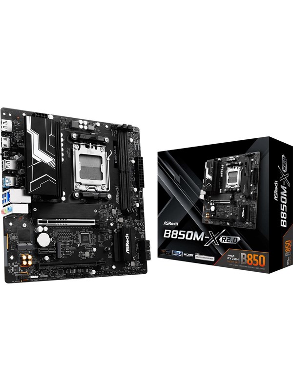 ASRock B850M-X R2.0 Moederbord - AMD B850 - AMD AM5 socket - DDR5 RAM - Micro-ATX
