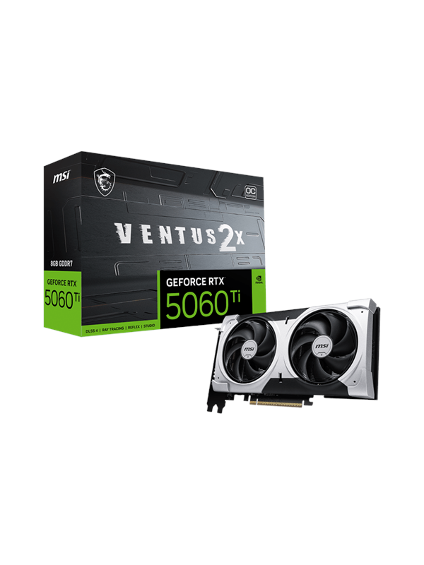 MSI GeForce RTX 5060 Ti VENTUS 2X Plus OC - 8GB GDDR7 RAM - Grafische kaarten