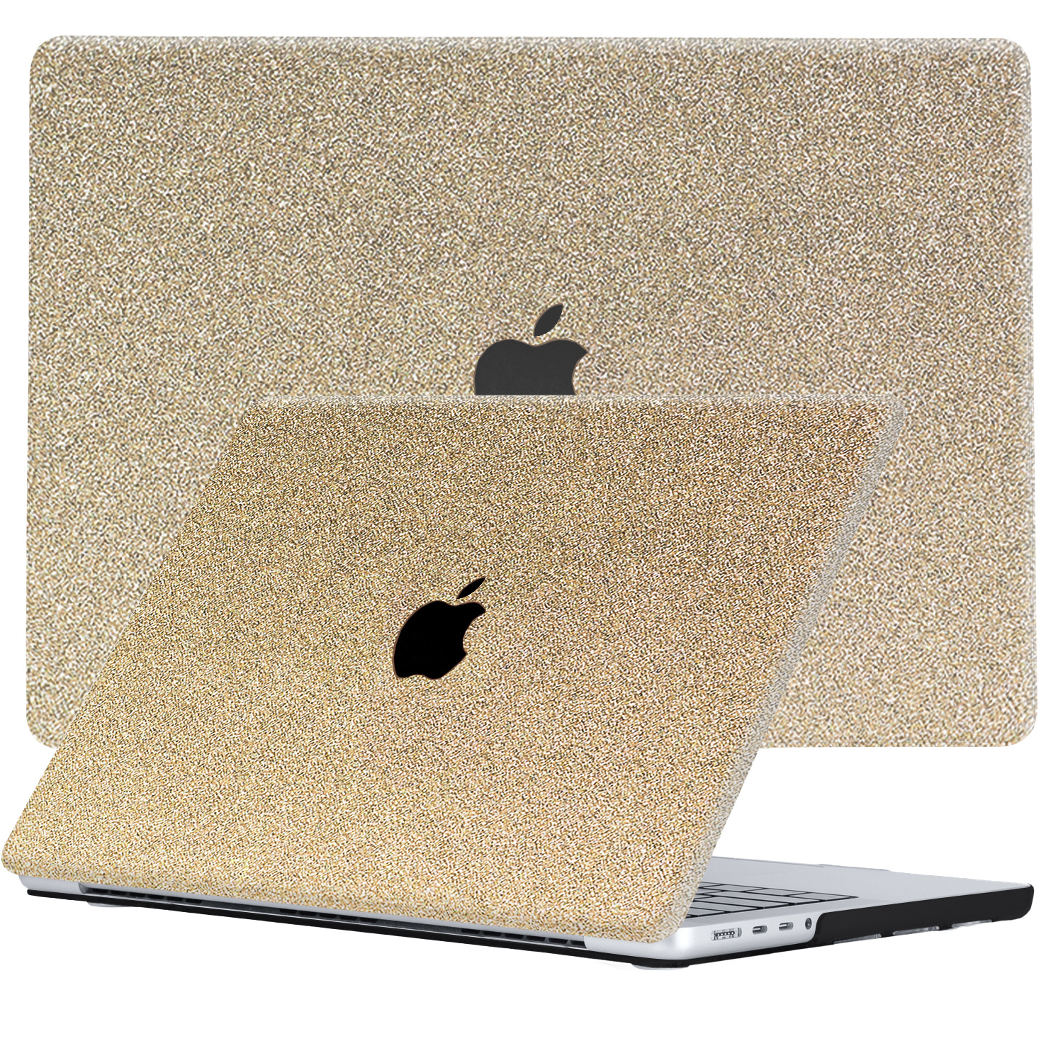 Lunso MacBook Pro 13 inch M1/M2 (2020-2022) cover hoes - case - Glitter Goud