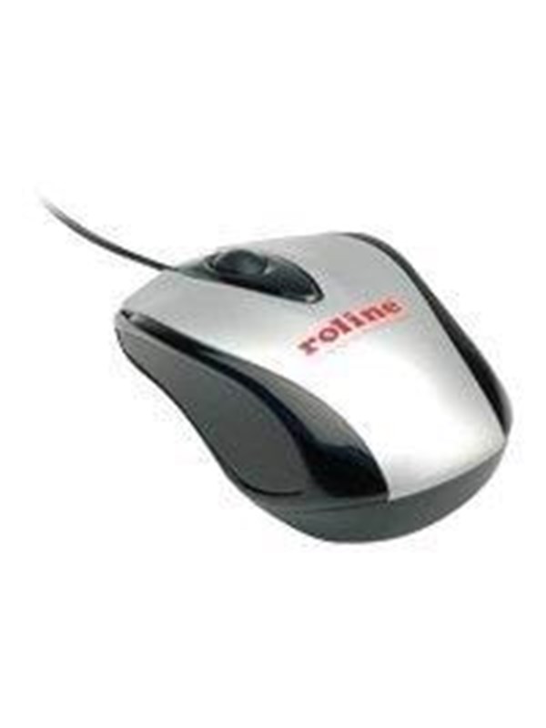 Roline  mouse - USB - black silver - Muis - Optisch - 3 knoppen - Zilver