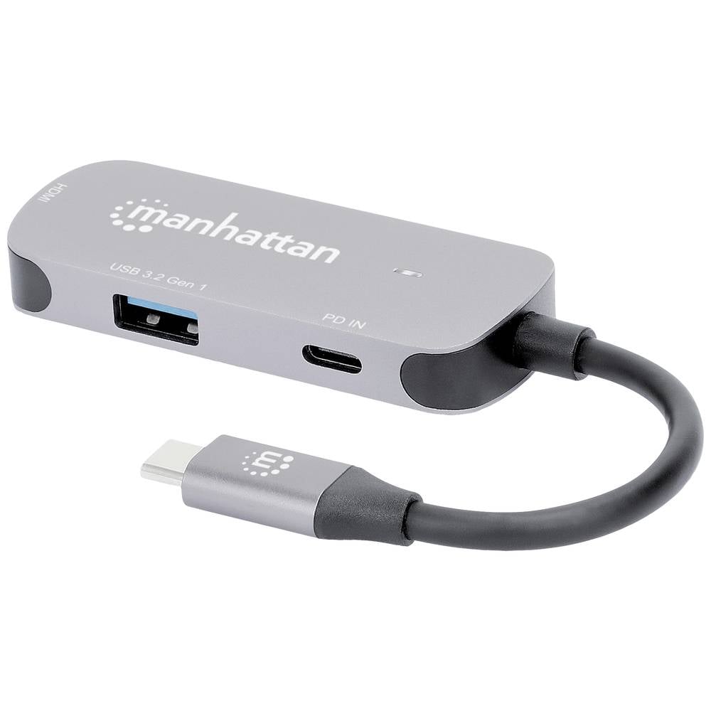 Manhattan USB-C auf HDMI 3-in-1 Docking-Konverter USB-C dockingstation Geschikt voor merk (dockingstation): Universeel USB-C Power Delivery