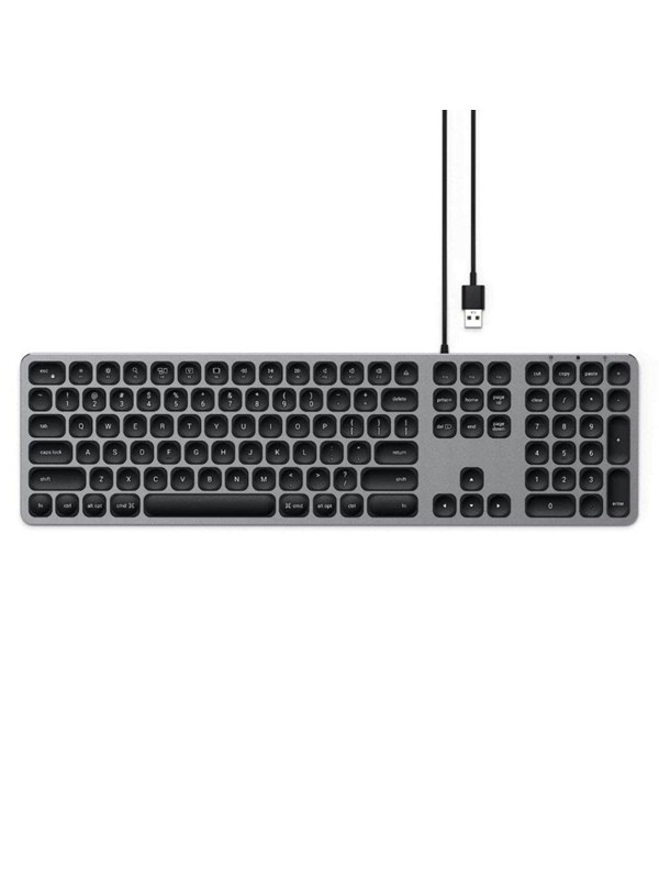 Satechi Aluminum Bekabeld USB - Toetsenbord - Engels - VS - Grijs