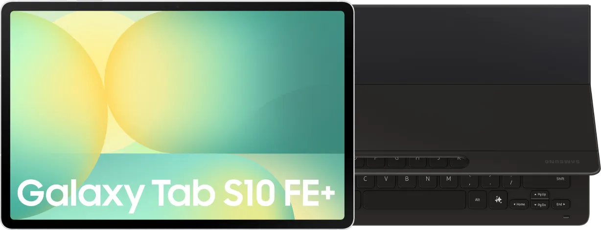 Samsung Galaxy Tab S10 FE Plus 13,1 inch 128GB Wifi Zilver + Toetsenbord Hoes QWERTY