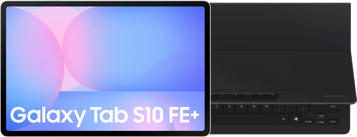 Samsung Galaxy Tab S10 FE Plus 13,1 inch 256GB Wifi Lichtblauw + Toetsenbord Hoes QWERTY