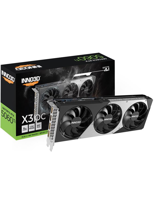 Inno3d GeForce RTX 5060 Ti X3 OC - 8GB GDDR7 RAM - Grafische kaarten