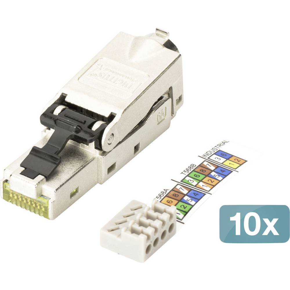 Digitus DN-93631-10 RJ45-inbouwmodule Module-steekprofiel CAT 6A