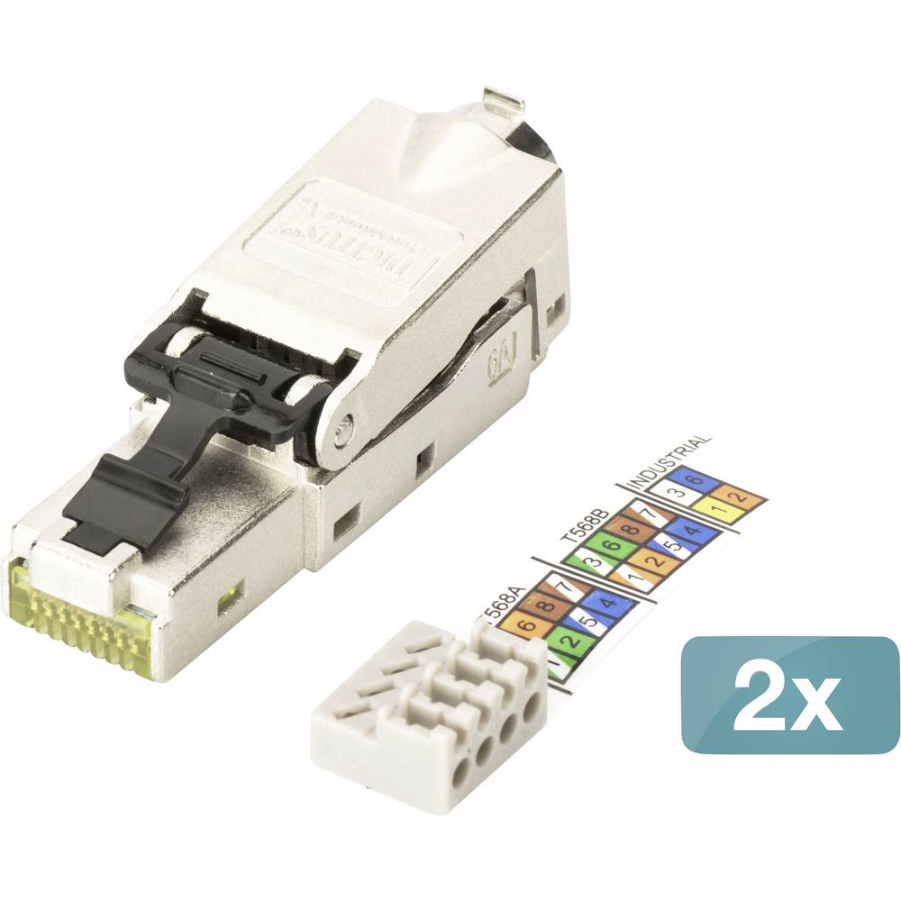 Digitus DN-93631-2 RJ45-inbouwmodule Module-steekprofiel CAT 6A
