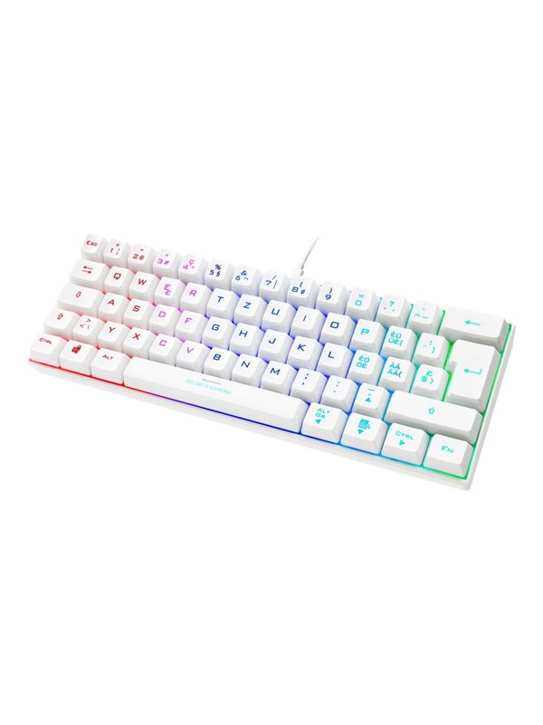 Deltaco GAMING GAM-075 - keyboard - Swiss - white - Gaming toetsenbord - Zwitsers - Wit