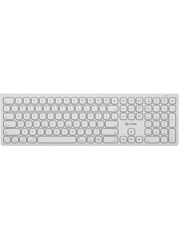 ALOGIC Echelon USB-C Rechargeable Wireless Keyboard - Noords - Zilver