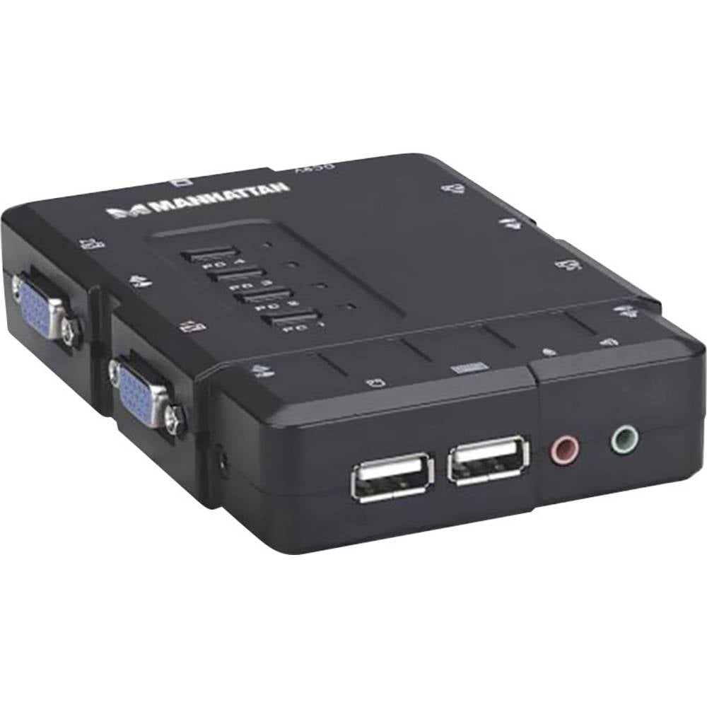 Manhattan KVM-Umschalter 4 poorten KVM-switch VGA USB 1600 x 900 Pixel