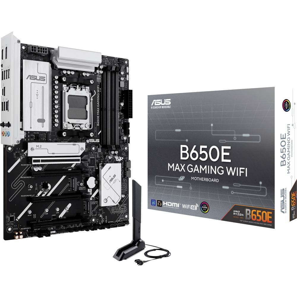 Asus MB B650E MAX GAMING WIFI Moederbord Socket AMD AM5 Vormfactor ATX Moederbord chipset AMD B650