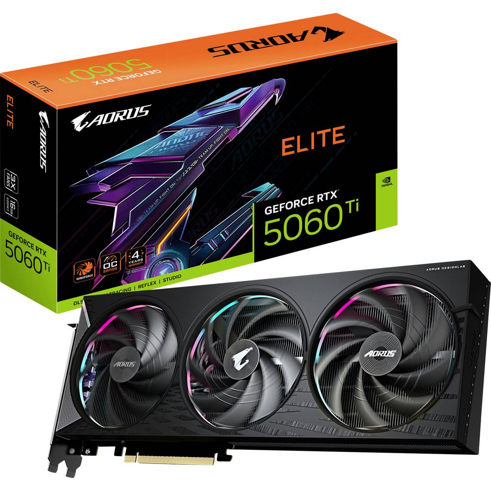Gigabyte Nvidia GeForce RTX 5060 Ti GeForce RTX 5060 Ti 16 GB GDDR7-RAM