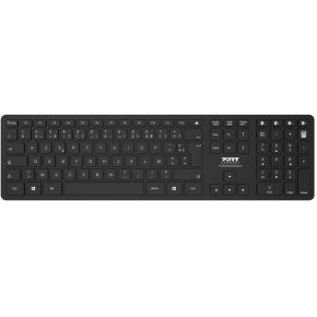 Port Connect Port Designs 900903 toetsenbord Thuis RF-draadloos + Bluetooth AZERTY Frans Zwart