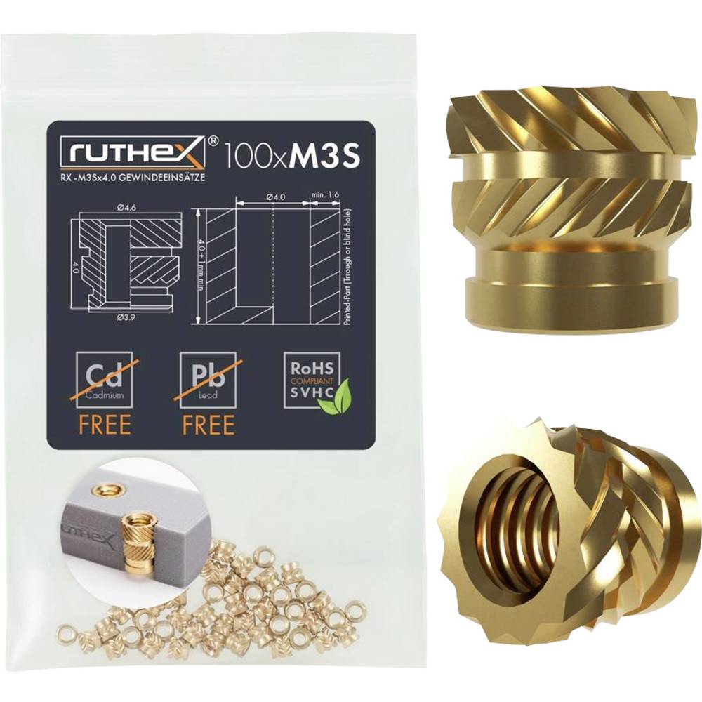 Ruthex Schroefdraadinzet RX-M3Sx4.0 GE-M3Sx40-002