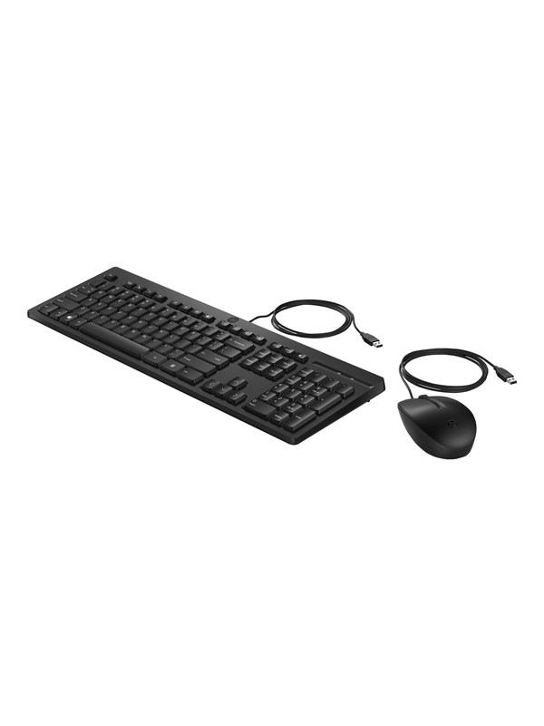 HP 225 - Keyboard and mouse set - Tsjechisch - Zwart