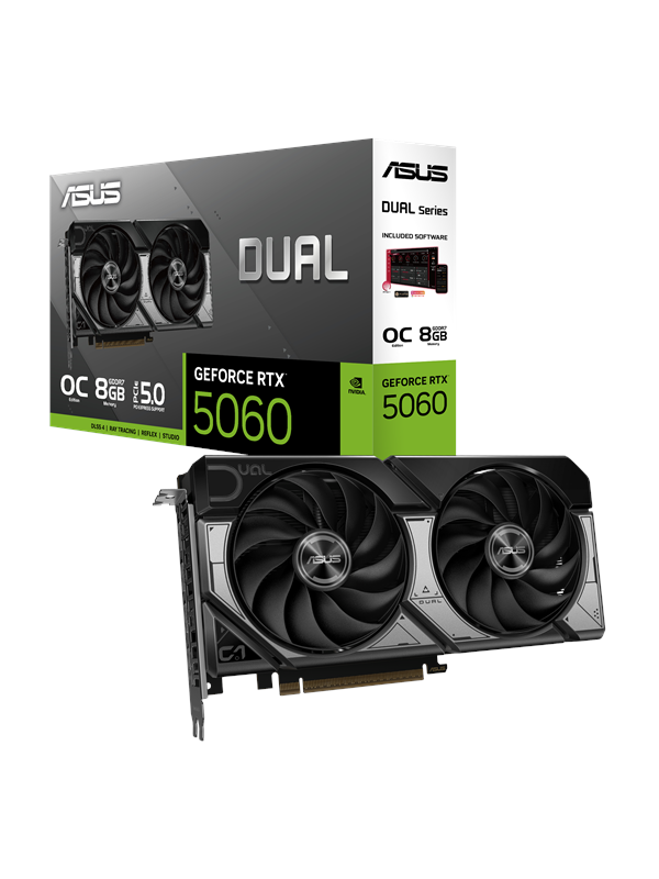 Asus GeForce RTX 5060 DUAL OC - 8GB GDDR7 RAM - Grafische kaarten