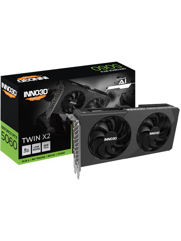 Inno3d GeForce RTX 5060 Twin X2 - 8GB GDDR7 RAM - Grafische kaarten