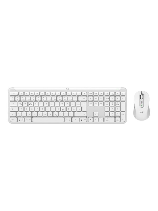Logitech Signature Slim Combo MK950 - Keyboard and mouse set - Duits - Wit
