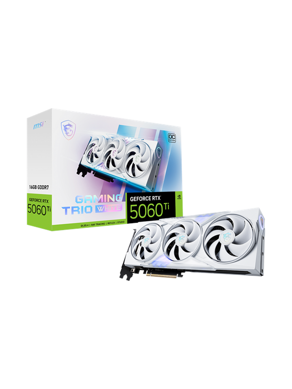 MSI GeForce RTX 5060 Ti GAMING TRIO OC WHITE - 16GB GDDR7 RAM - Grafische kaarten