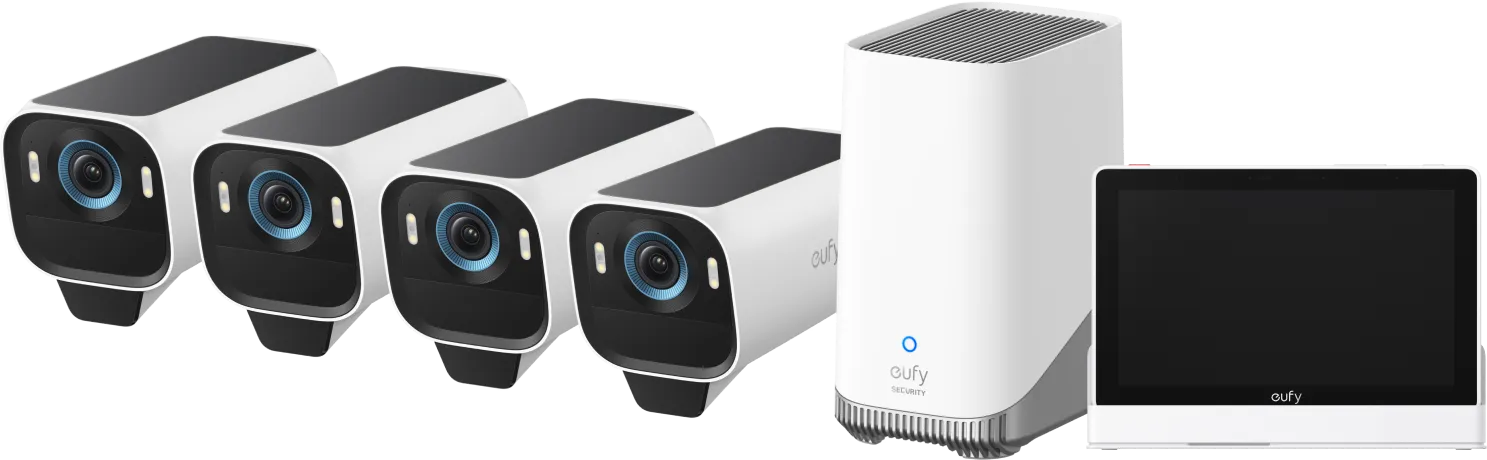 Eufy Cam S3 Pro 4-Pack + Smart Display E10