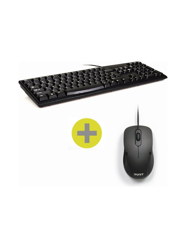 PORT DESIGNS PORT Connect - keyboard and mouse set - QWERTY - US Input Device - Keyboard and mouse set - Engels - VS - Zwart