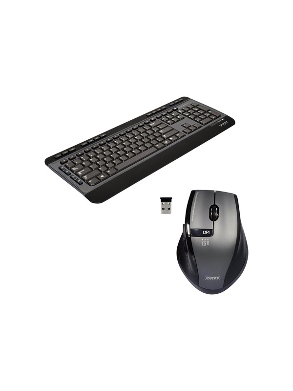 PORT DESIGNS PORT Connect SILENT PACK 2 IN 1 - Keyboard and mouse set - Engels - VS - Grijs