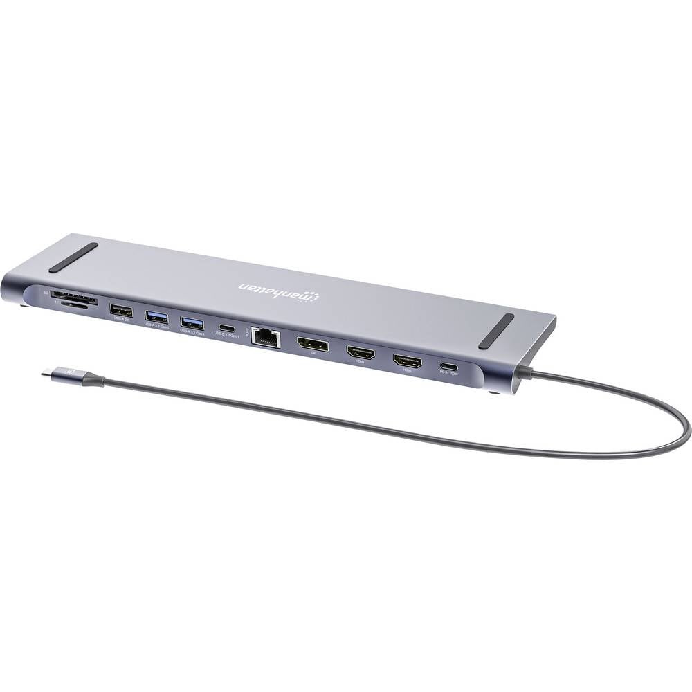Manhattan 190305 Laptopdockingstation Incl. laadfunctie, USB-C Power Delivery