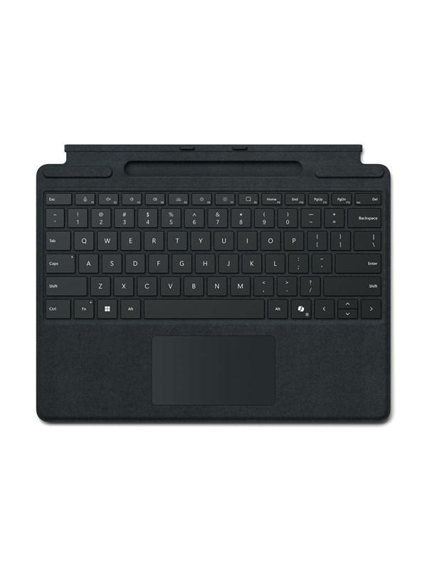 Microsoft Surface Pro Keyboard - keyboard - with trackpad accelerometer Surface Slim Pen 2 storage and charging tray - QWERTY - Spanish - black Input Device - Toetsenbord - Spaans - Zwart