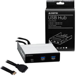 Chieftec MUB-3003 interface hub USB 3.2 Gen 2 (3.1 Gen 2) Type-A 10000 Mbit/s Zwart