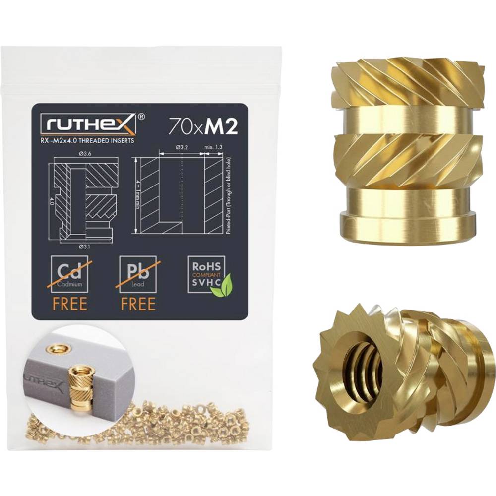 Ruthex Schroefdraadinzet RX-M2x4 GE-M2x04-001