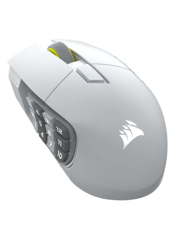 Corsair Scimitar Elite Wireless SE MMO - White - Gaming muis - Optisch - 16 knoppen - Wit