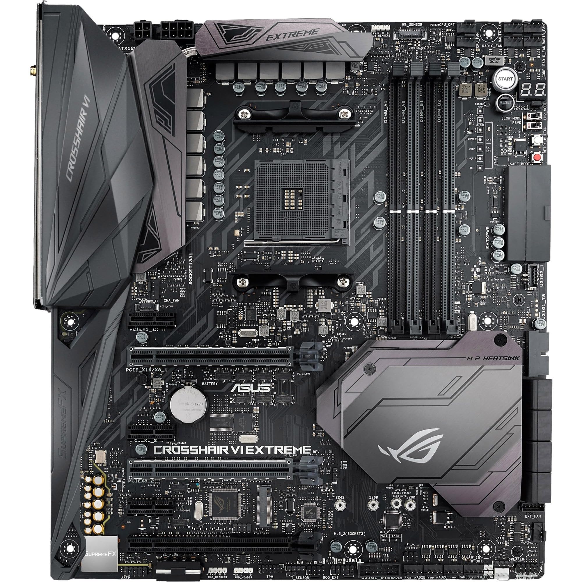 Nippon-Mart Moederbord met ASUS AMD X370 compatibel met AM4 Socket ROG CROSSHAIR VI EXTREME [E-ATX]
