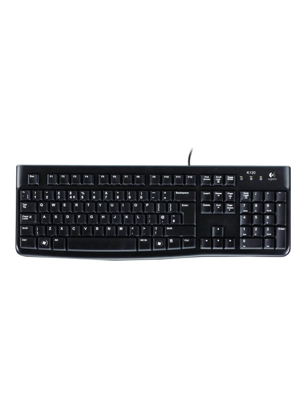 Logitech Desktop MK120 - Keyboard and mouse set - Grieks - Zwart