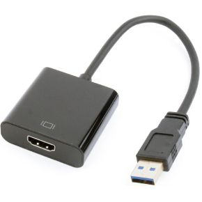 Gembird A-USB3-HDMI-02 USB HDMI Zwart kabeladapter/verloopstukje