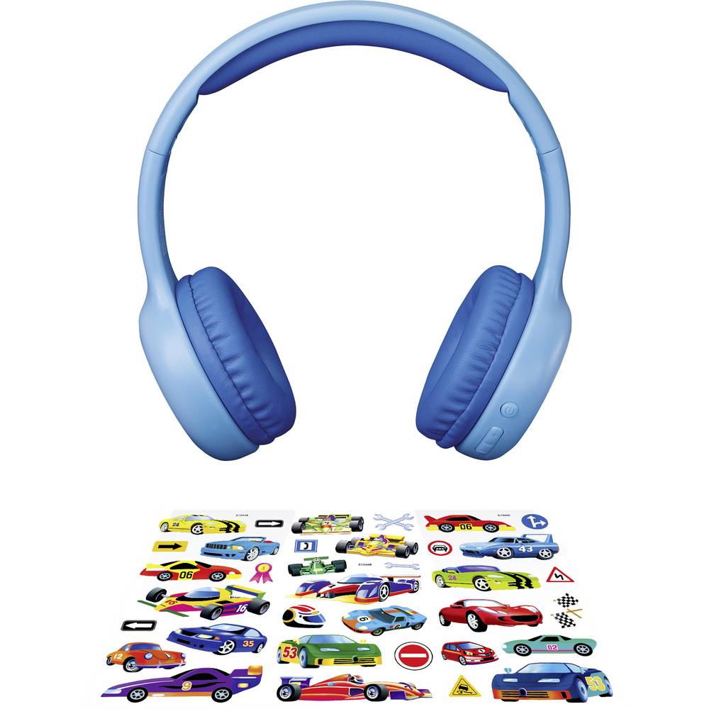 Lenco HPB-110BU - Faltbare Bluetooth-Kopfhörer für Kinder - Pink Over Ear koptelefoon Blauw