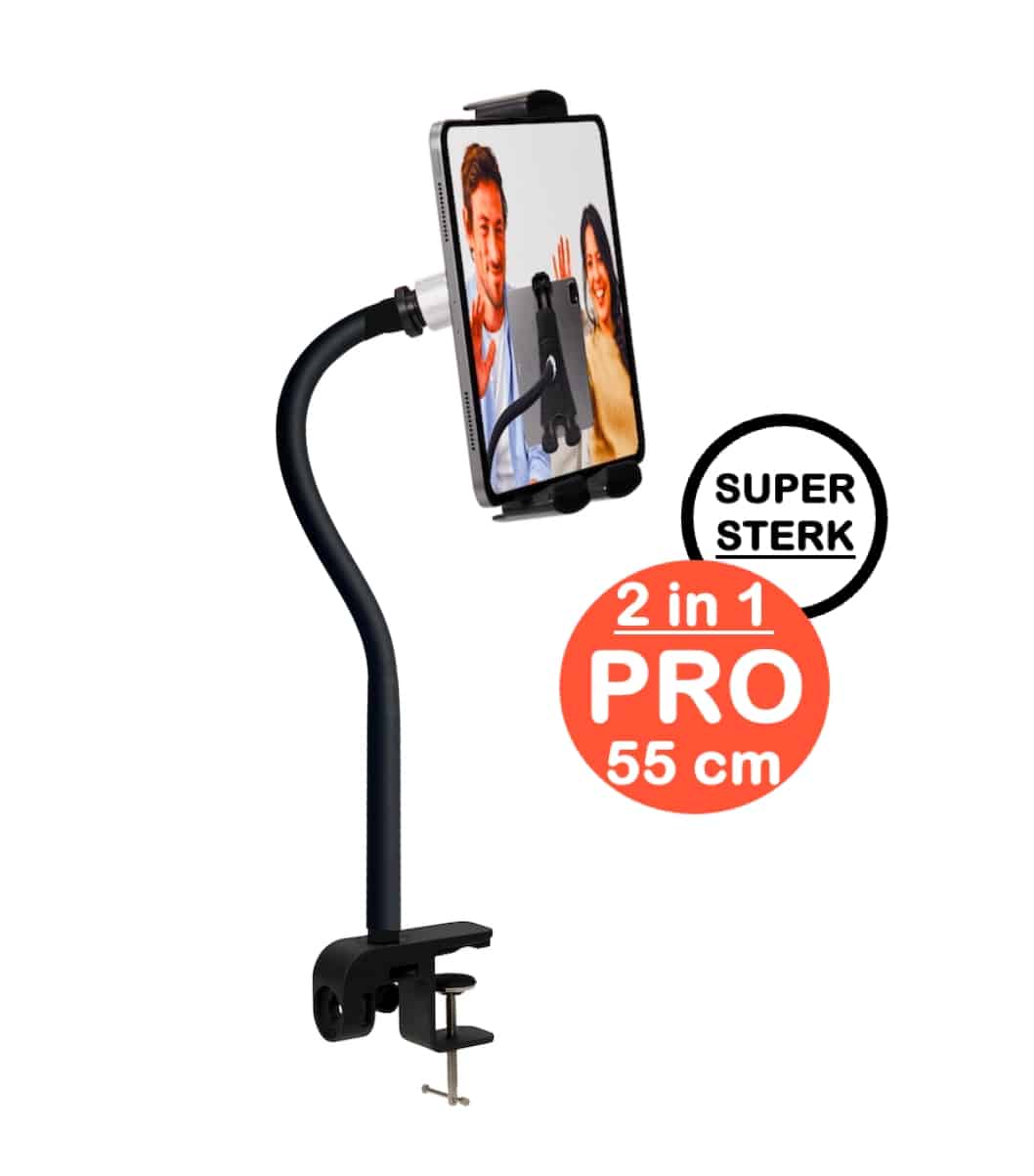 Develop-free Tablet houder & Telefoonhouder PRO (2 in 1) 55 cm SUPER STERK