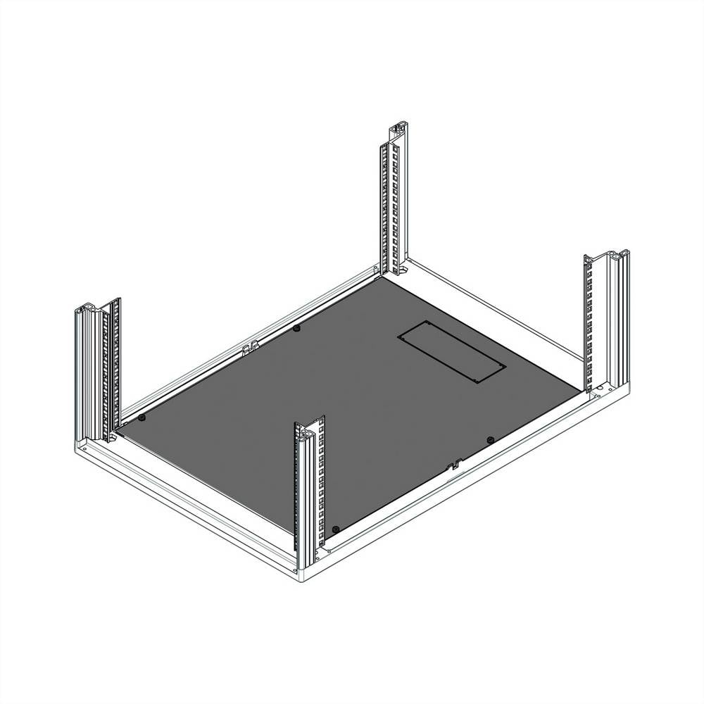 NVent SCHROFF 25230149 19 inch Bodemplaat voor patchkast Zwart/grijs
