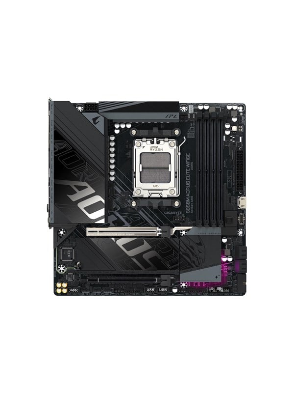 Gigabyte AORUS B850M ELITE WIFI6E Moederbord - AMD B850 - AMD AM5 socket - DDR5 RAM - Micro-ATX