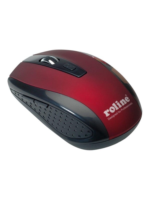 Roline  mouse - 2.4 GHz - black red - Muis - Optisch - 5 knoppen - Rood