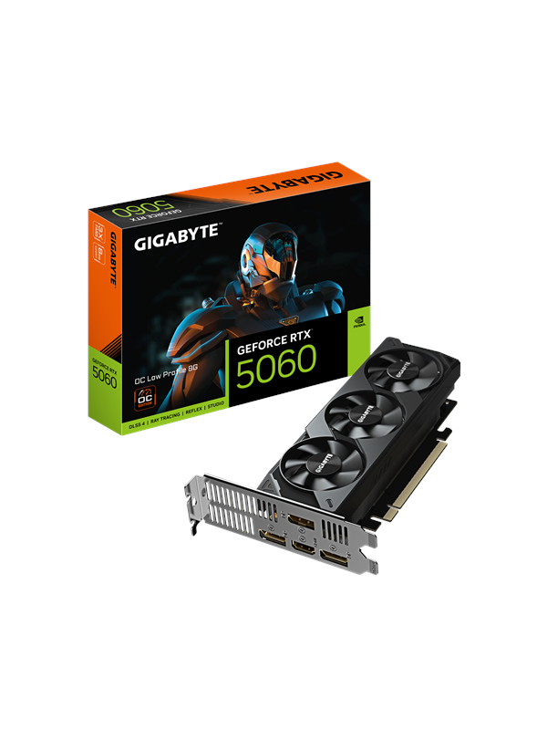 Gigabyte GeForce RTX 5060 Low Profile OC - 8GB GDDR7 RAM - Grafische kaarten