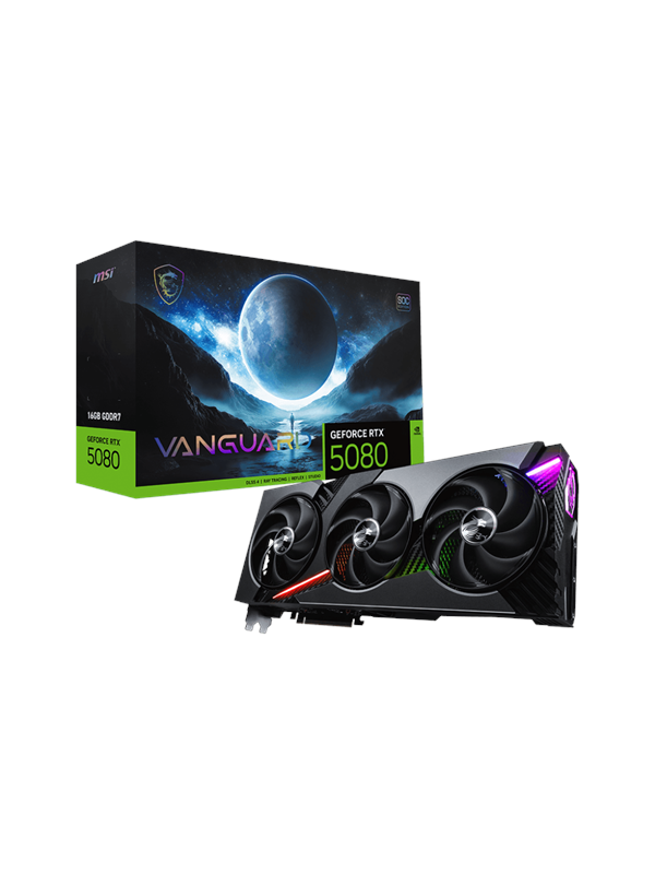 MSI GeForce RTX 5080 Vanguard SOC - 16GB GDDR7 RAM - Grafische kaarten