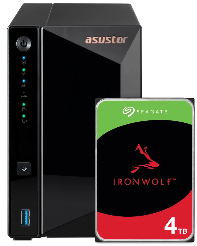 Asustor AS3302T v2 + Seagate Ironwolf 4TB