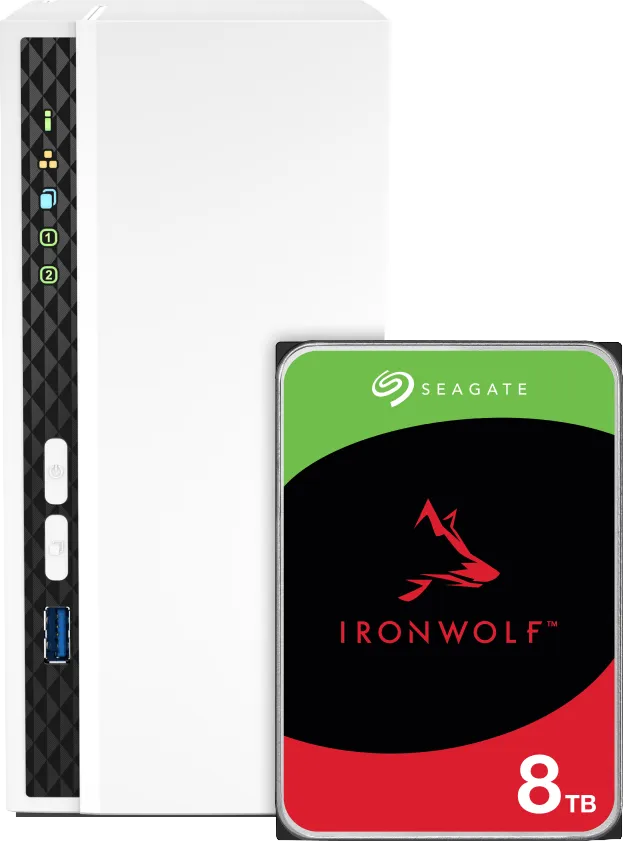 QNAP TS-133, Seagate Ironwolf 8TB