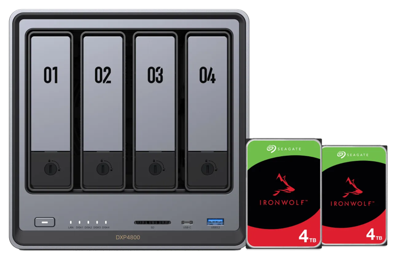 Ugreen NASync DXP4800 + Seagate Ironwolf 4TB Duo Pack